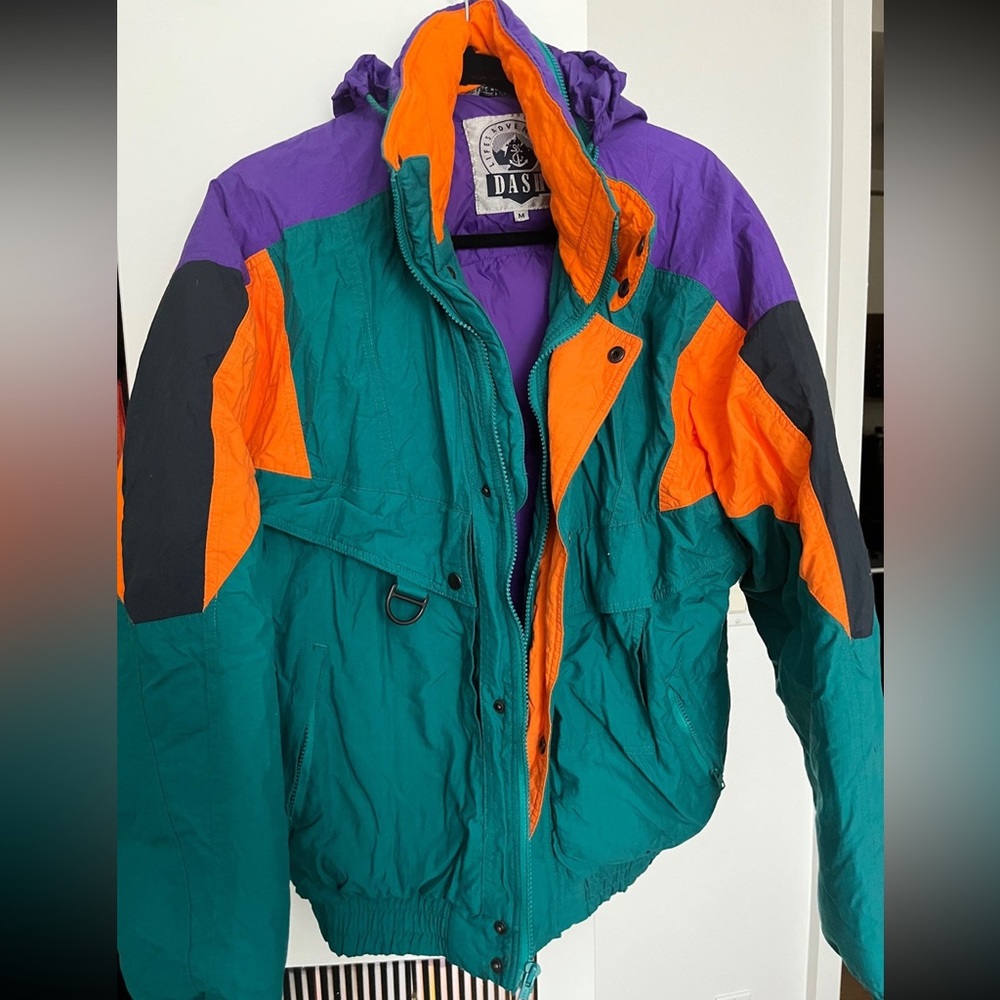 Multicolored vintage winter coat